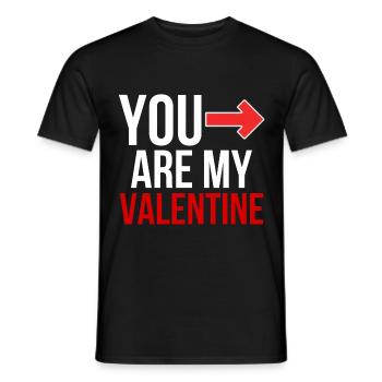 Tu es ma Saint Valentin - Saint Valentin - T-shirt homme - noir - Devant - AI Model Male 178 light (178cm)