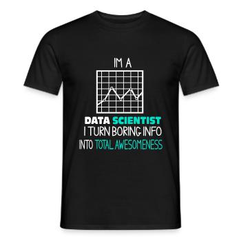 I am a Data Scientist - Men's T-Shirt - black - Front - AI Model Male 178 light (178cm)
