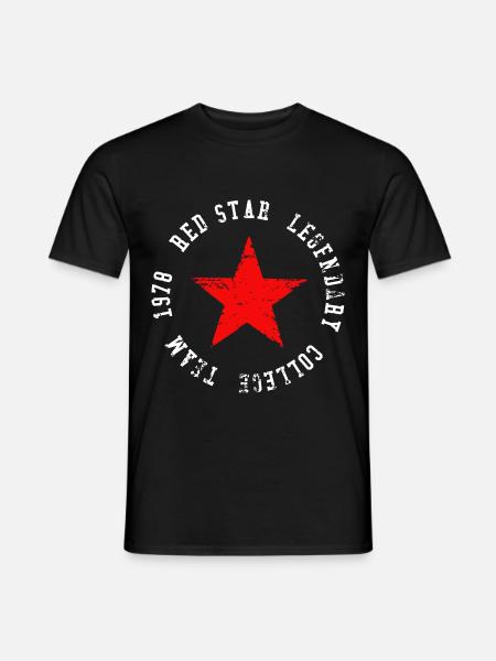 Red Star Legendary College Team - T-shirt homme - noir