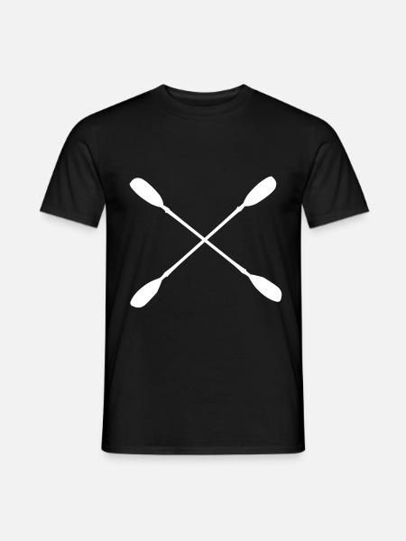 Crossed kayak and canoe paddles for hobby paddlers - Men's T-Shirt - black