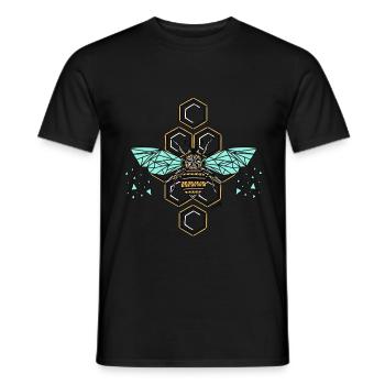 Queen B geometric - Men's T-Shirt - black - Front - AI Model Male 178 light (178cm)