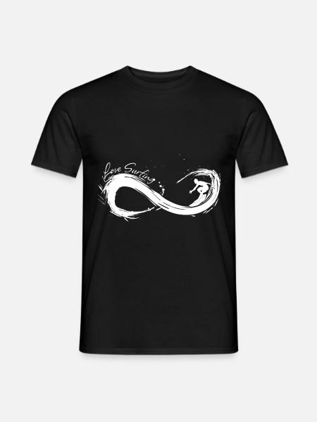Love Surfing Forever - Men's T-Shirt - black