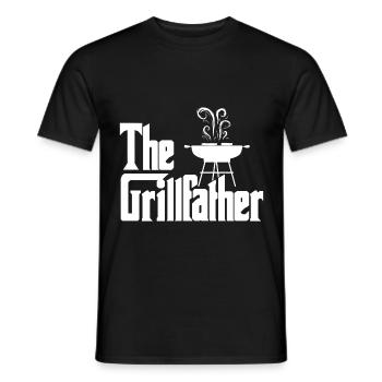 Le Grillfather - T-shirt homme - noir - Devant - AI Model Male 178 light (178cm)