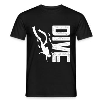 Dive. - Männer T-Shirt - Schwarz - Vorne - AI Model Male 178 light (178cm)