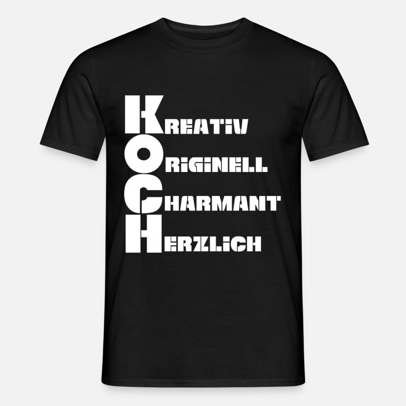 Koch - Männer T-Shirt - Schwarz