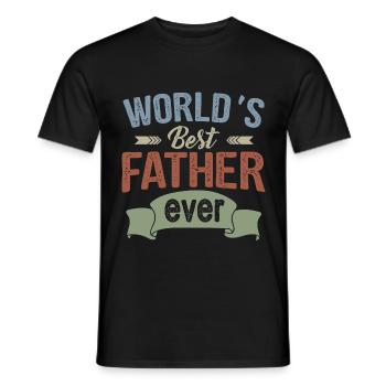 Meilleur père du monde - Idée cadeau fête des pères - T-shirt homme - noir - Devant - AI Model Male 178 light (178cm)