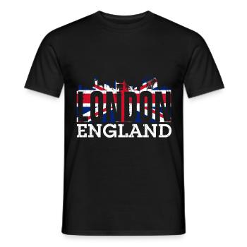 London England - Männer T-Shirt - Schwarz - Vorne - AI Model Male 178 light (178cm)