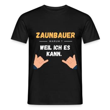 Zaunbau Beruf Geschenkidee - Männer T-Shirt - Schwarz - Vorne - AI Model Male 178 light (178cm)