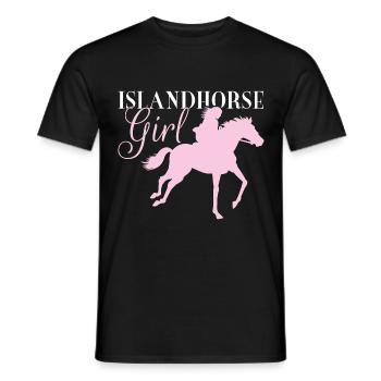 Icelandic horse girl - Icelandic horse horse - Men's T-Shirt - black - Front - AI Model Male 178 light (178cm)