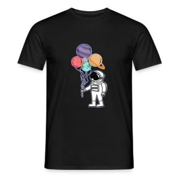 Astronaute espace extra-atmosphérique Nasa - T-shirt homme - noir - Devant - AI Model Male 178 light (178cm)