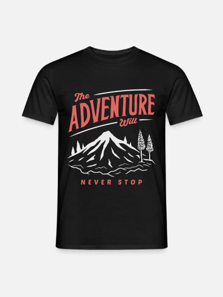 Van Life Abenteuer Camper - Männer T-Shirt - Schwarz