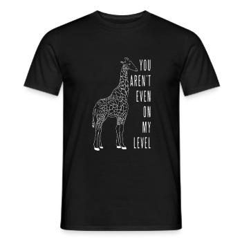 Giraffe Level Funny Gift Safari - Men's T-Shirt - black - Front - AI Model Male 178 light (178cm)