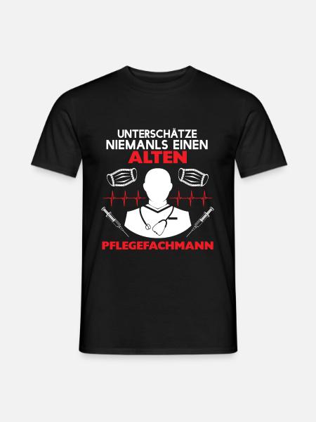 Pflegekräfte - Maske Pflegepersonal Arzthelferin - Männer T-Shirt - Schwarz