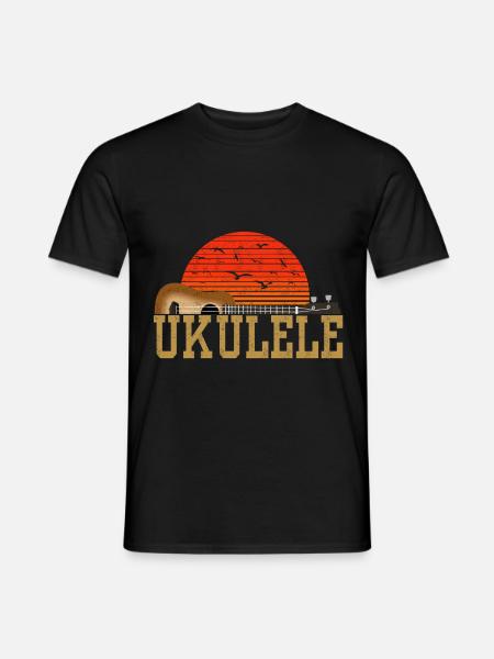 Ukulele Guitar Instrument Music Gift - Men's T-Shirt - black