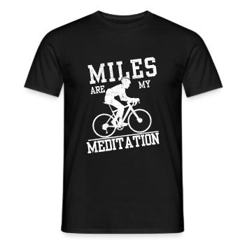 Miles Bike Therapy Bicycle Bike Gift - Men's T-Shirt - black - Front - AI Model Male 178 light (178cm)