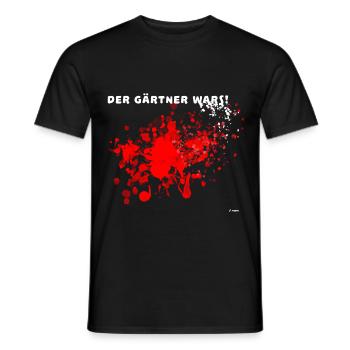 Der Gärtner wars! - Männer T-Shirt - Schwarz - Vorne - AI Model Male 178 light (178cm)