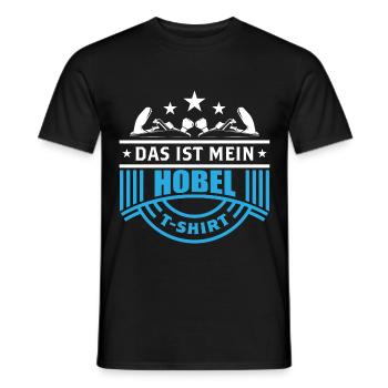 Tischler Schreiner Holz Zimmermann Hobel Geschenk - Männer T-Shirt - Schwarz - Vorne - AI Model Male 178 light (178cm)