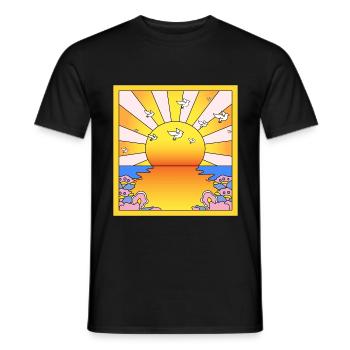 California Orange Sunshine LSD Blotter - Men's T-Shirt - black - Front - AI Model Male 178 light (178cm)