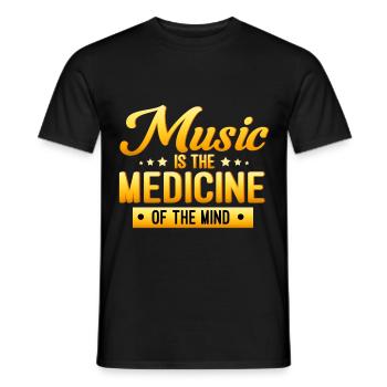 Musik Is Life - Musik Ist Medizin Für Die Seele - Männer T-Shirt - Schwarz - Vorne - AI Model Male 178 light (178cm)