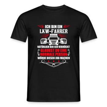 Trucker LKW Fahrer Fernfahrer Brummi Geschenk - Männer T-Shirt - Schwarz - Vorne - AI Model Male 178 light (178cm)