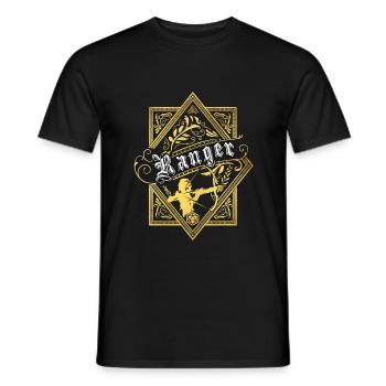 RPG Ranger Charakterklassen RPG - Männer T-Shirt - Schwarz - Vorne - AI Model Male 178 light (178cm)