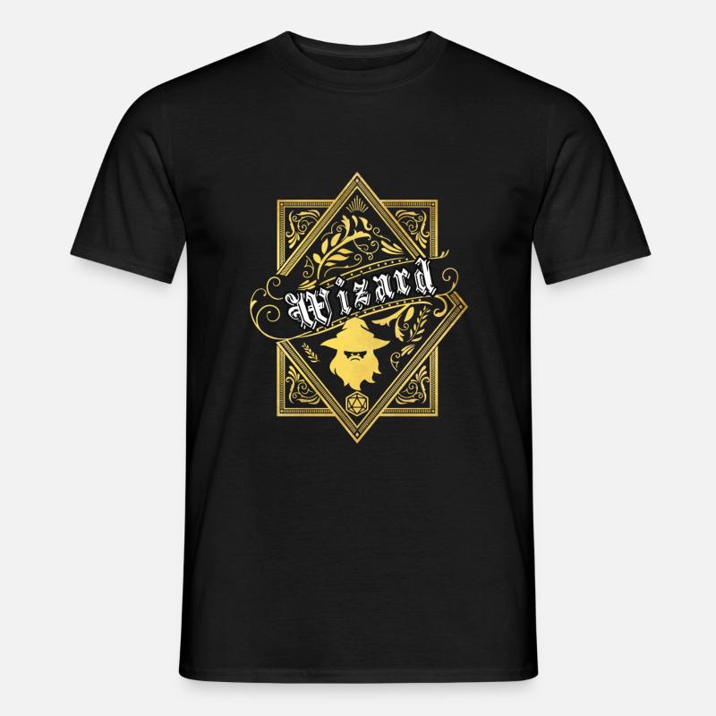 RPG-Zeichenklassen des JDR-Assistenten - Männer T-Shirt - Schwarz