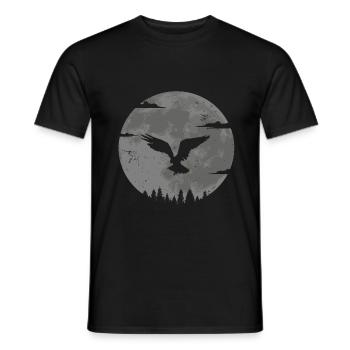 Faucons oiseaux de proie Fauconnerie Fauconnerie Chasse à la lune - T-shirt homme - noir - Devant - AI Model Male 178 light (178cm)