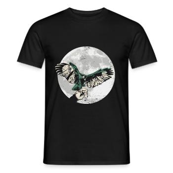 Faucons oiseaux de proie Fauconnerie Fauconnerie Chasse à la lune - T-shirt homme - noir - Devant - AI Model Male 178 light (178cm)