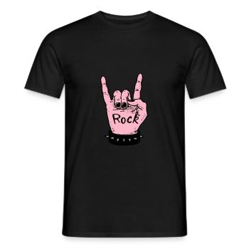 ROCK! - Men's T-Shirt - black - Front - AI Model Male 178 light (178cm)