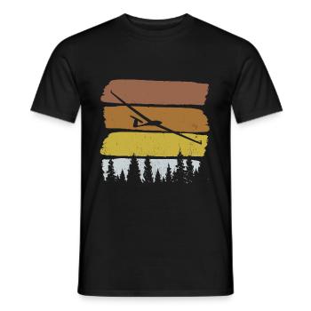 Glider glider glider gift vintage - Men's T-Shirt - black - Front - AI Model Male 178 light (178cm)