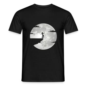 Monocycle cadeau monocyclisme monocycliste Lune - T-shirt homme - noir - Devant - AI Model Male 178 light (178cm)