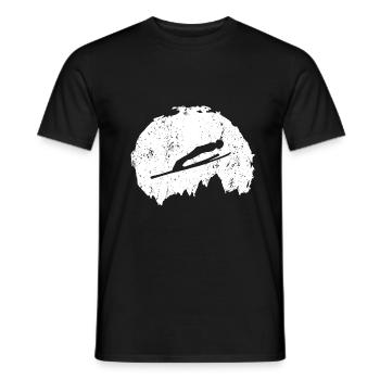 Skispringen Skispringer Skisprung Skisprungschanze - Männer T-Shirt - Schwarz - Vorne - AI Model Male 178 light (178cm)