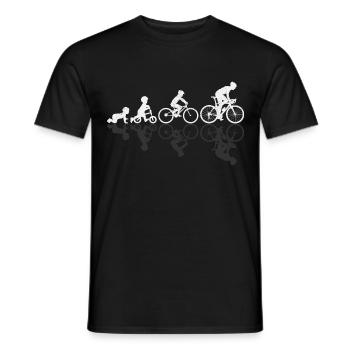 Cyclistes Evolution Ombre Vélo Vélo - T-shirt homme - noir - Devant - AI Model Male 178 light (178cm)
