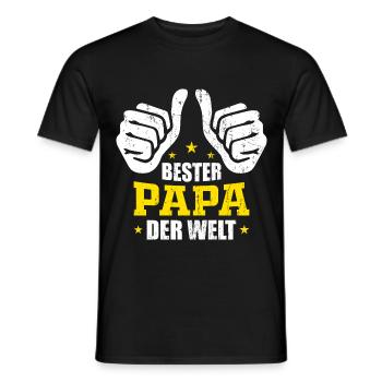 Bester Papa Der Welt Bester Papa - Männer T-Shirt - Schwarz - Vorne - AI Model Male 178 light (178cm)
