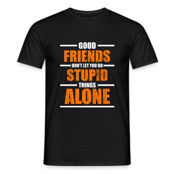 Friends Love Best Friend - Men's T-Shirt - black - Front - AI Model Male 178 light (178cm)