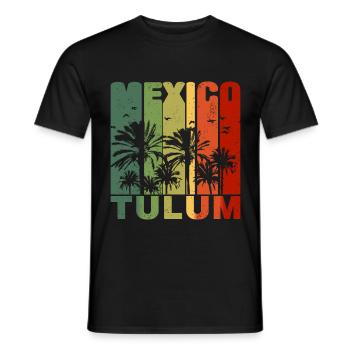Tulum party vacances de printemps baise plage ivre - T-shirt homme - noir - Devant - AI Model Male 178 light (178cm)