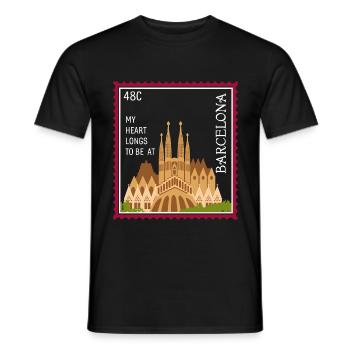 Sagrada Familia Gaudi Kunst Kirche Barca Herz - Männer T-Shirt - Schwarz - Vorne - AI Model Male 178 light (178cm)