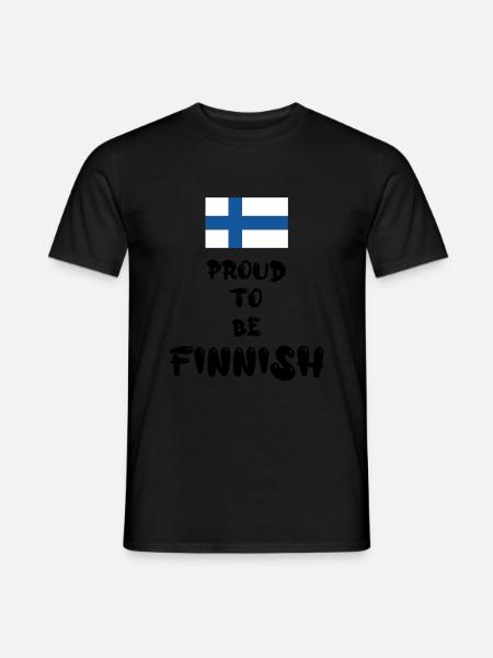 'Proud To Be Finnish' - Men's T-Shirt - black