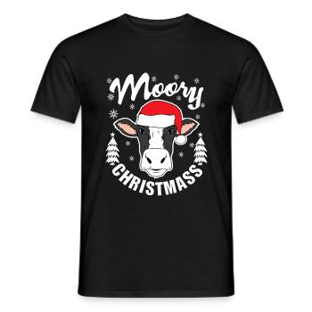 Mooy Weihnachten Kuh Kühe Moo Bauer - Männer T-Shirt - Schwarz - Vorne - AI Model Male 178 light (178cm)