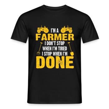 Farmer - Männer T-Shirt - Schwarz - Vorne - AI Model Male 178 light (178cm)