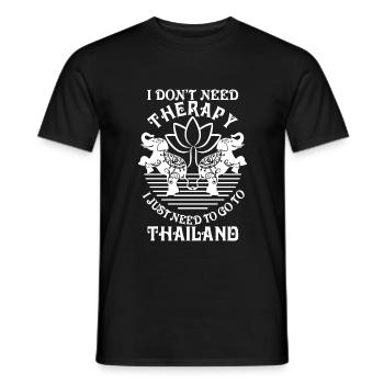 Therapie Thailand - Männer T-Shirt - Schwarz - Vorne - AI Model Male 178 light (178cm)