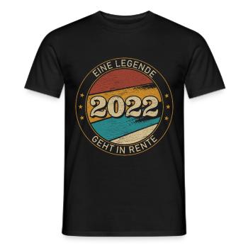Rentner 2022 Eine Legende Geht In Rente Männer - Männer T-Shirt - Schwarz - Vorne - AI Model Male 178 light (178cm)