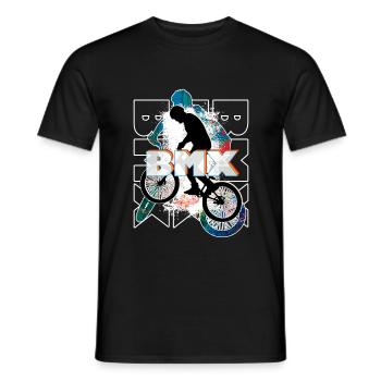 Bmx - Men's T-Shirt - black - Front - AI Model Male 178 light (178cm)