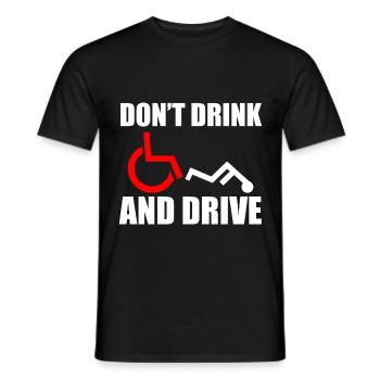 Wheelchair Humor Disabled - Men's T-Shirt - black - Front - AI Model Male 178 light (178cm)