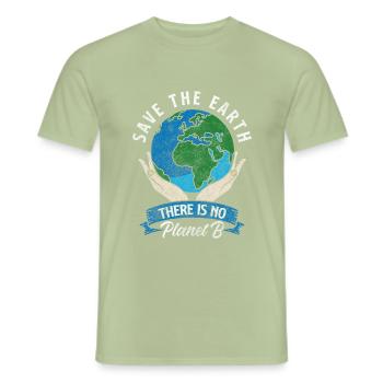 Environmental protection Pollution Nature - Men's T-Shirt - sage - Front - AI Model Male 178 light (178cm)