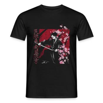 Cherry blossom - Men's T-Shirt - black - Front - AI Model Male 178 light (178cm)