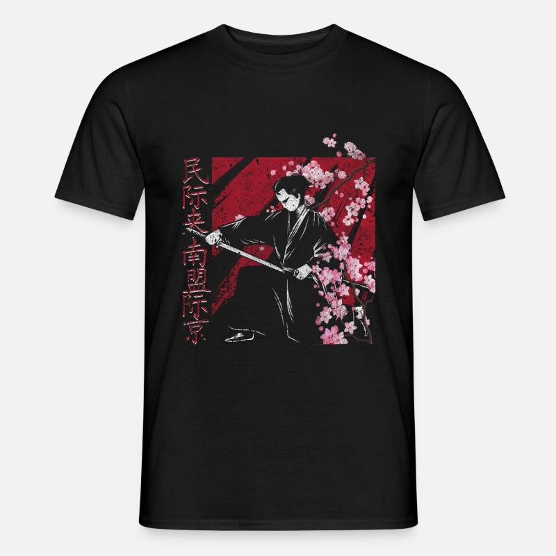 Kirschblüte - Männer T-Shirt - Schwarz