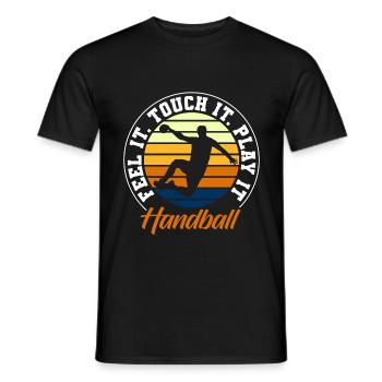 Tournoi de handball handball - T-shirt homme - noir - Devant - AI Model Male 178 light (178cm)