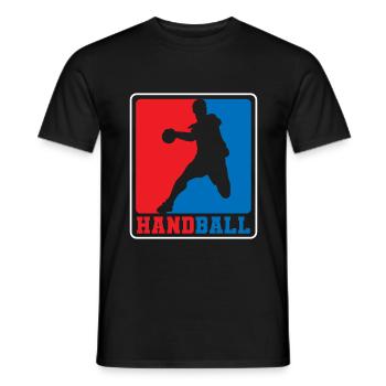 Handball competition team club - Men's T-Shirt - black - Front - AI Model Male 178 light (178cm)