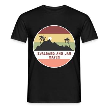 svalbard und jan mayen Retro Land und Länder - Männer T-Shirt - Schwarz - Vorne - AI Model Male 178 light (178cm)